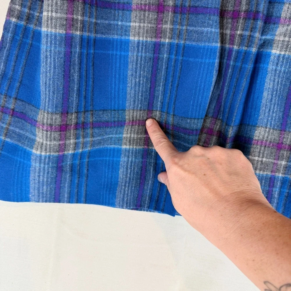 PENDLETON Women’s Size 14 Skirt Midi length Lined 100% Wool Plaid VINTAGE 80s